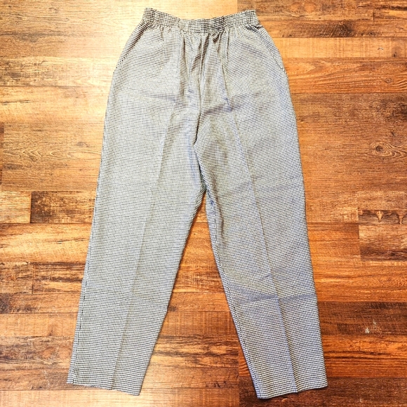 📺Vintage 80s B&W Houndstooth Briggs Pants💾 - Picture 2 of 8